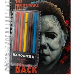Universal Studios Halloween II Michael Myers Sketchbook Set w/ Colored Pens